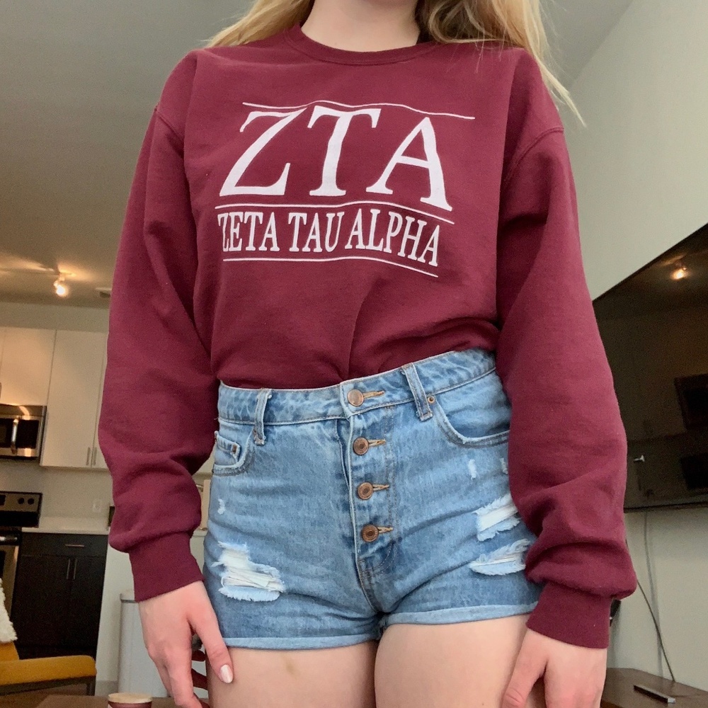 Zeta Tau Alpha Sorority Crewneck Sweatshirt (M)